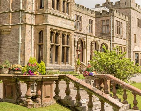 Exterior and Stairs at Armathwaite Hall Hotel and Spa in Bassenthwaite, Lake District