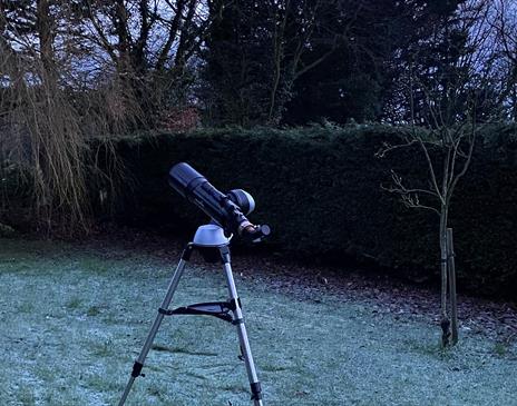 Telescope in the Garden at Armidale Cottages Bed & Breakfast in High Seaton, Cumbria