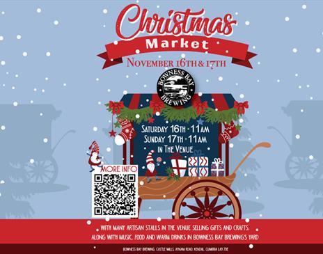 Poster for Christmas Market at Bowness Bay Brewing in Kendal, Cumbria