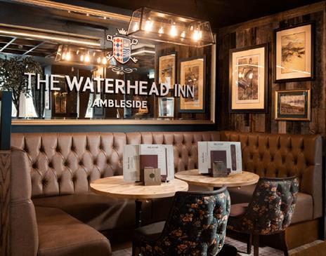 Bar seating at The Waterhead Inn, Ambleside