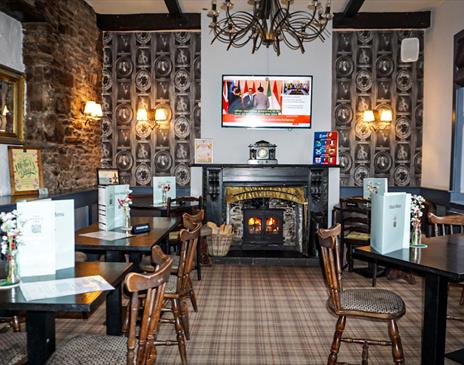 Restaurant seating at The Manor Inn in St Bees, Cumbria