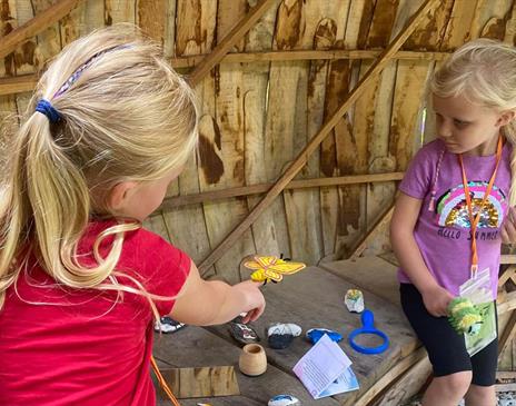 Children at Biodiversity and the Wordsworths Event at Wordsworth Grasmere in the Lake District, Cumbria