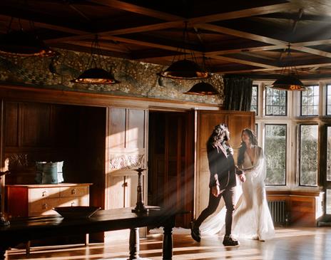 Bridal Couple at Blackwell – the Arts and Crafts house in Bowness-on-Windermere, Lake District