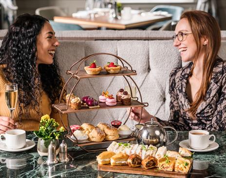 Guests Enjoying Afternoon Tea at The Borrowdale Hotel in Borrowdale, Lake District