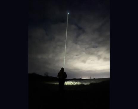 Person Stargazing over Coniston in the Lake District, Cumbria