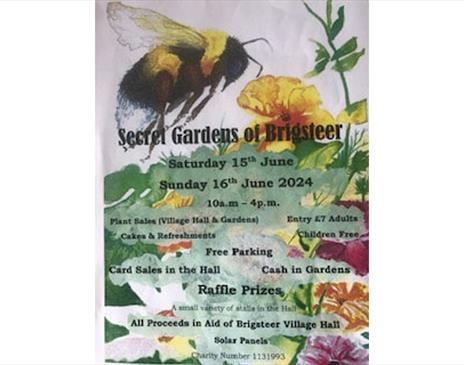 Poster for Brigsteer Open Gardens in Brigsteer, Cumbria