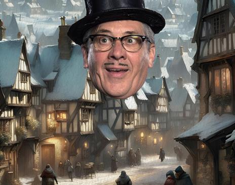 Count Arthur Strong is Charles Dickins in 'A Christmas Carol'