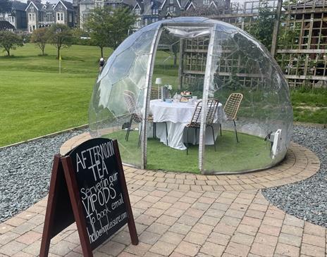 Afternoon Tea in the VIP PODs at Cafe Hope in Keswick, Lake District