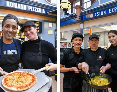 Romano Pizzeria and Asian Express Staff at The Market Hall in Carlisle, Cumbria