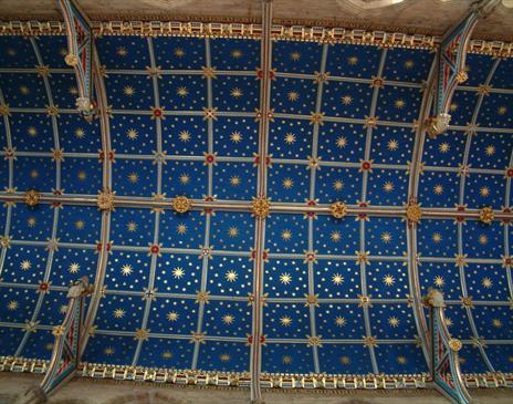 Starry Ceiling in Carlisle Cathedral in Carlisle, Cumbria