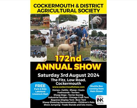 Poster for the Cockermouth Show in Cockermouth, Lake District