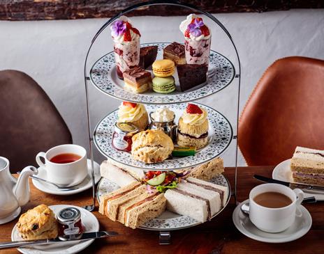 Afternoon Tea Spread at Crooklands Hotel in Milnthorpe, Cumbria