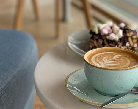 Coffee and Cake from Café Oswalds at Cranstons Cumbrian Food Hall in Penrith, Cumbria