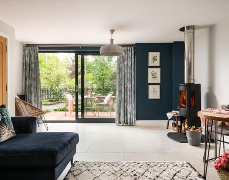 Living area in Dandelion Cottage at Dandelion & Hoglet Cottages, near Dalston, Cumbria