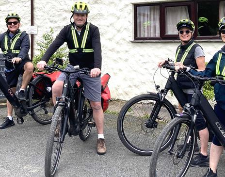 Visitors with Cycles Hired from E-Bike Safaris Ltd