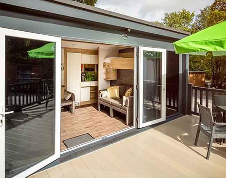 Porch at Glamping Pods at Troutbeck Head in Troutbeck, Lake District