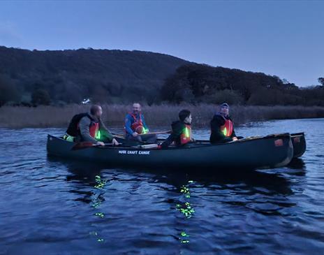 Family Dark Sky Canoeing on Coniston Water with Path to Adventure in the Lake District, Cumbria