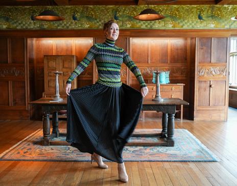 A women performing a festive tea dance at Blackwell