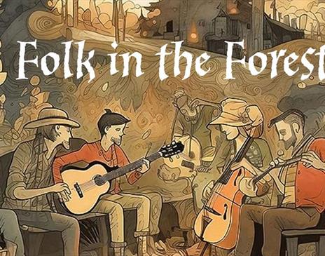 Poster for Folk in the Forest at Whinlatter Forest in the Lake District, Cumbria