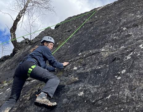 Visitors Rock Climbing with Genuine Adventures in the Lake District, Cumbria