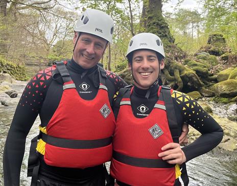 Visitors Ghyll Scrambling with Genuine Adventures in the Lake District, Cumbria