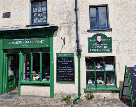 Exterior and Signage at Grasmere Gingerbread® in Hawkshead, Lake District