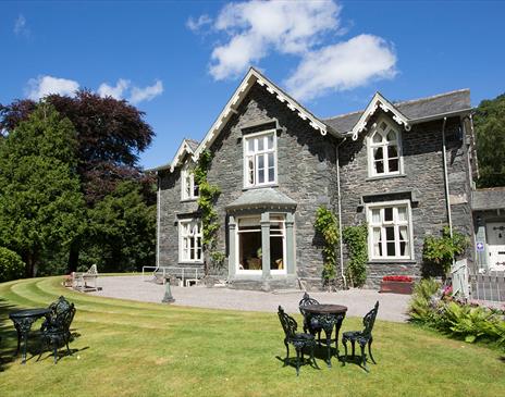 Exterior and grounds at Hazel Bank Country House Hotel in Rosthwaite, Lake District