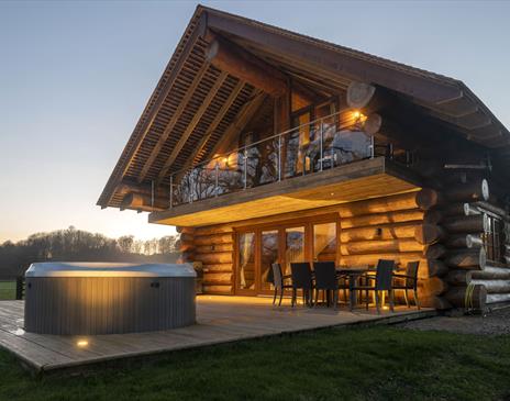 Exterior at Hidden River Cabins near Longtown, Cumbria