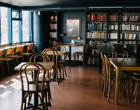 Seating at Howling Wolf Artisan Bakery and Café in Whitehaven, Cumbria