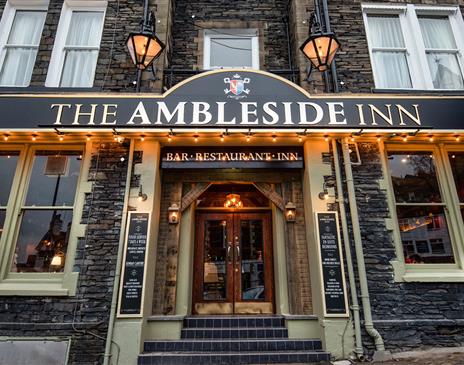 Entrance at The Ambleside Inn in Ambleside, Lake District