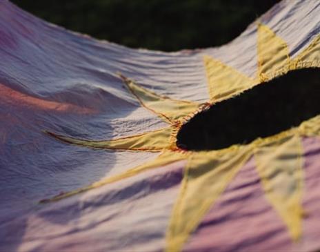 a close in photo of a parchment of tapestry