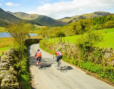Visitors on a Guided Cycling Holiday with Coast to Coast Packhorse in the Lake District, Cumbria
