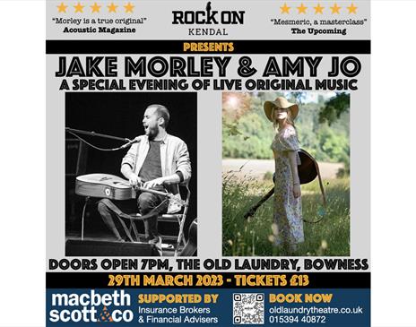 Jake Morley and Amy Jo at The Old Laundry Theatre in Bowness-on-Windermere, Lake District