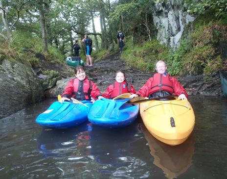 Visitors on the Wild Cat Island Swallows and Amazons Tour with Joint Adventures in the Lake District, Cumbria