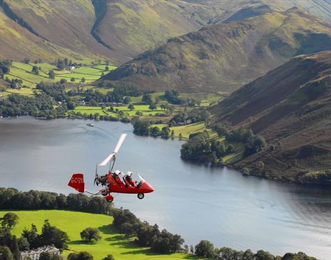 Views over Lakes and Fells from Lake District Gyroplanes in the Lake District, Cumbria