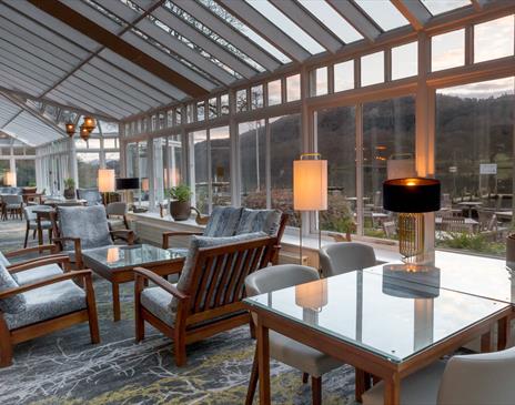 Conservatory Seating and Dining at Lakeside Hotel & Spa in Newby Bridge, Lake District