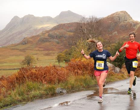 Runners at the Langdale Marathon and Half in the Lake District, Cumbria