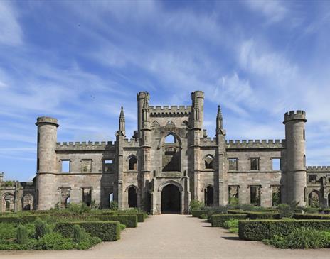 View of the Front of Lowther Castle & Gardens in Lowther, Lake District