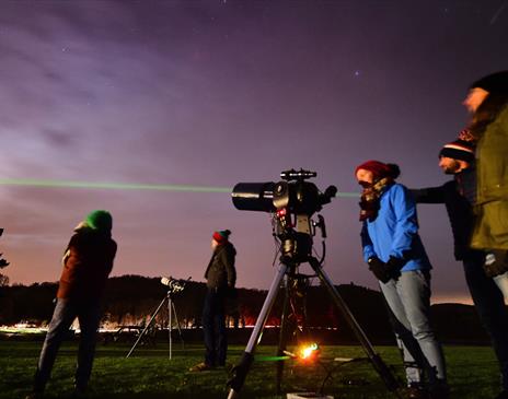 Visitors at the Stargazing Night at Aira Force Event in the Lake District, Cumbria