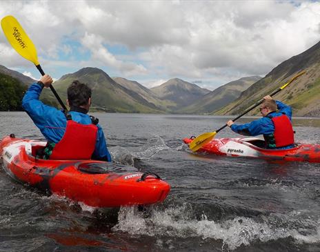 Visitors Kayaking in the Lake District with Path to Adventure