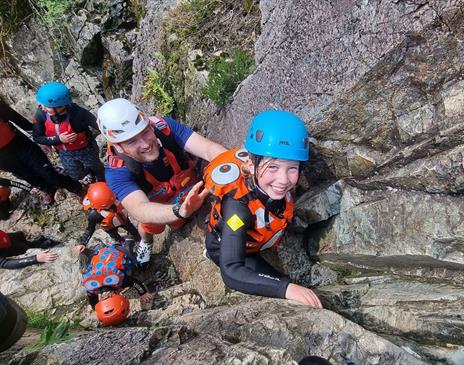 Family Ghyll Scrambling in the Lake District with Path to Adventure