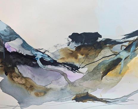 Spring SERIES of 4 Thurs am's 'Dynamic Floral & Landscape Abstracts in Ink and Watercolour' - with Lyn Evans. £24 deposit