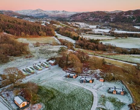 Bird's Eye View of Parkgate Farm Holidays in Eskdale, Lake District