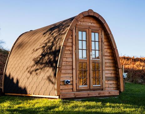 Camping Pod Exterior at Parkgate Farm in Eskdale, Lake District