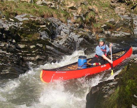 Visitor on River Expedition Training with The Expedition Club in the Lake District, Cumbria