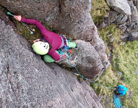 Rock Climbing with More Than Mountains in Langdale near Ambleside, Lake District