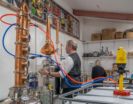 Owners Andy and Zoe Give a Distillery Tour & Gin Tasting at Shed 1 Distillery in Ulverston, Cumbria