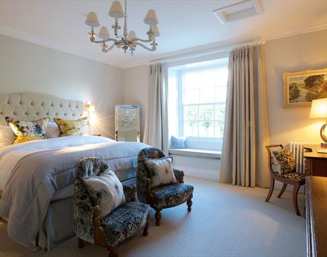Deluxe Bedroom at Storrs Hall Hotel in Bowness-on-Windermere, Lake District