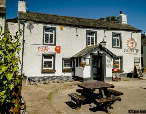 Exterior and Outdoor Seating at the Sun Inn in Bassenthwaite, Lake District