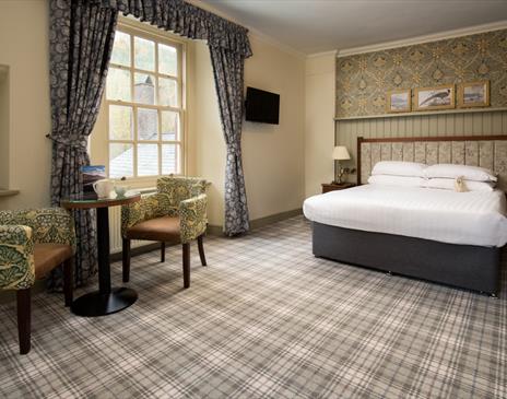 Double bedroom at The Pheasant Inn in Bassenthwaite, Lake District